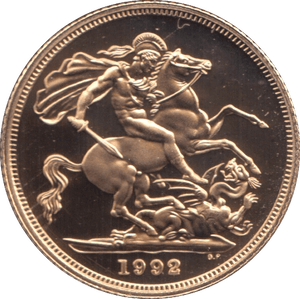 1992 GOLD SOVEREIGN ( PROOF ) - Sovereign - Cambridgeshire Coins