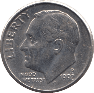 1992 ONE DIME USA PHILADELPHIA MINT - SILVER WORLD COINS - Cambridgeshire Coins