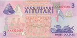 1992 THREE DOLLARS BANKNOTE COOK ISLANDS REF 624 - World Banknotes - Cambridgeshire Coins