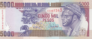 1993 5000 PESO BANKNOTE GUINEA BISSAU REF 1112 - World Banknotes - Cambridgeshire Coins