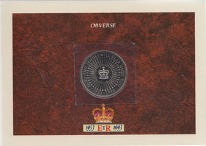 1993 Brilliant Uncirculated £5 Coin Presentation Pack 40th Coronation Anniversary - £5 BU PACK - Cambridgeshire Coins