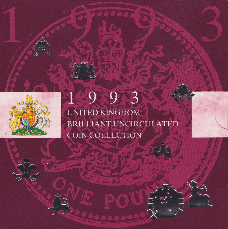 1993 BRILLIANT UNCIRCULATED COIN YEAR SET - Brilliant Uncirculated Year Sets - Cambridgeshire Coins