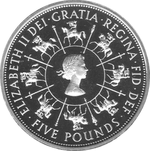 1993 FIVE POUND £5 40th ANNIVERSARY OF THE CORONATION BRILLIANT UNCIRCULATED BU - £5 BU - Cambridgeshire Coins