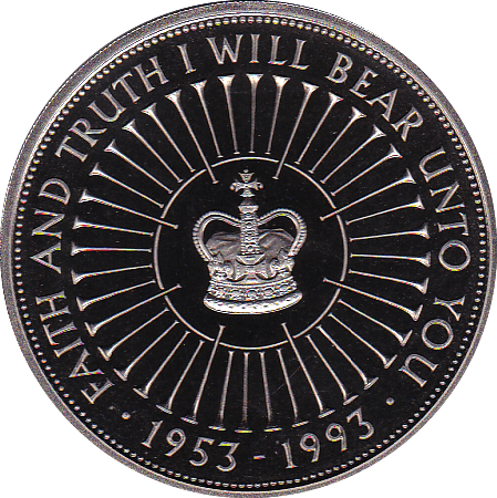 1993 FIVE POUND £5 PROOF COIN ST EDWARDS CROWN - £5 Proof - Cambridgeshire Coins