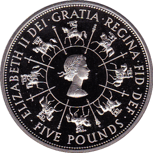 1993 FIVE POUND £5 PROOF COIN ST EDWARDS CROWN - £5 Proof - Cambridgeshire Coins