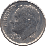 1993 ONE DIME USA PHILADELPHIA MINT - SILVER WORLD COINS - Cambridgeshire Coins