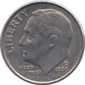 1993 ONE DIME USA - SILVER WORLD COINS - Cambridgeshire Coins