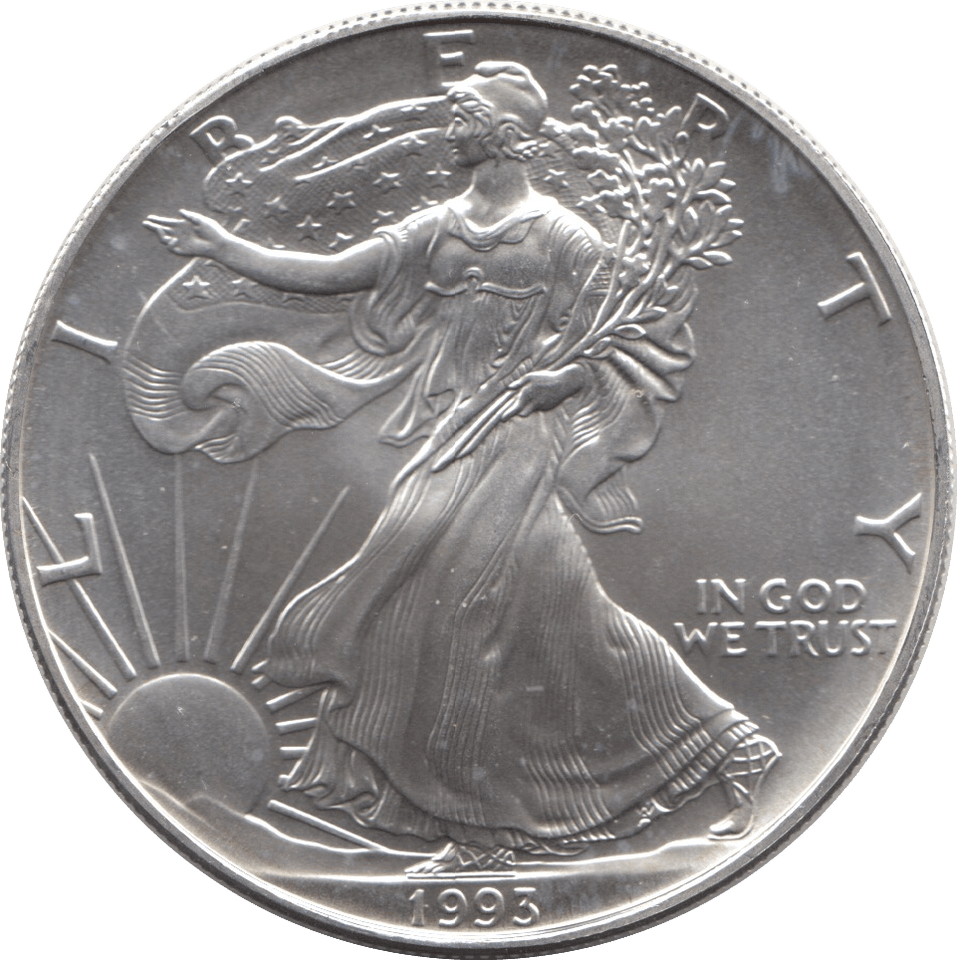 1993 SILVER LIBERTY DOLLAR USA - SILVER WORLD COINS - Cambridgeshire Coins