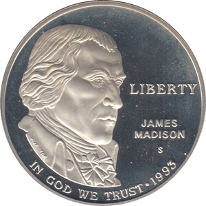 1993 SILVER USA PEACE DOLLAR - SILVER WORLD COINS - Cambridgeshire Coins