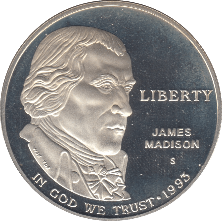 1993 SILVER USA PEACE DOLLAR - SILVER WORLD COINS - Cambridgeshire Coins