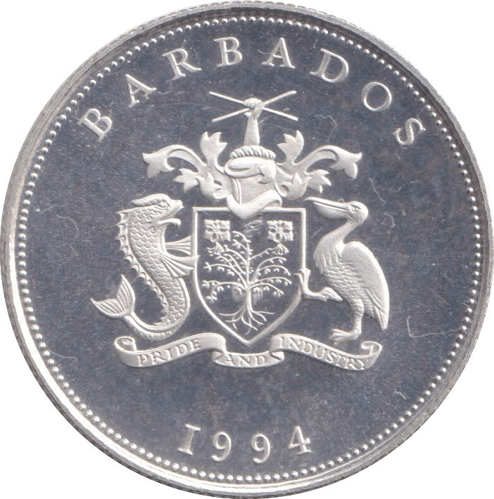 1994 1 DOLLAR BARBADOS - WORLD COINS - Cambridgeshire Coins