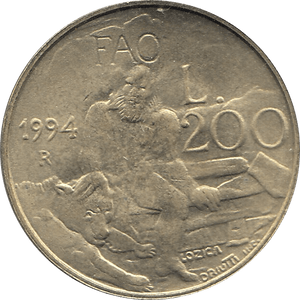 1994 200 LIRE SAN MARINO - WORLD COINS - Cambridgeshire Coins
