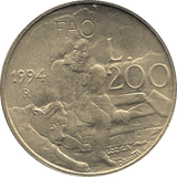 1994 200 LIRE SAN MARINO - WORLD COINS - Cambridgeshire Coins