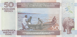 1994 50 FRANCS BANKNOTE BURUNDI REF 608 - World Banknotes - Cambridgeshire Coins