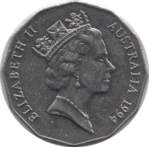 1994 AUSTRALIA 50 CENTS - WORLD COINS - Cambridgeshire Coins