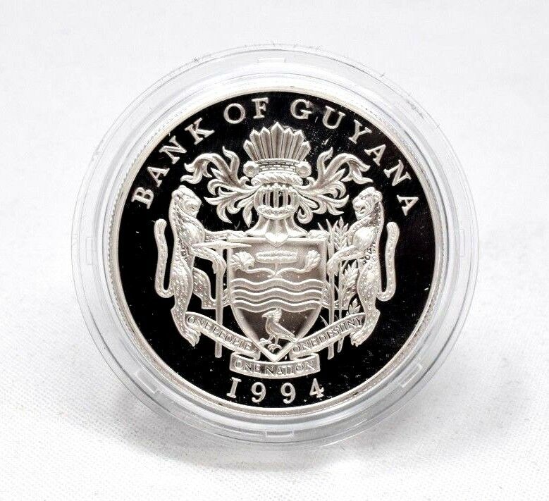 1994 Caribbean Dollars Royal Visit Silver Proof Coin Collection BOX + COA - Silver Proof Piedfort - Cambridgeshire Coins