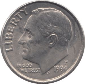 1994 ONE DIME USA PHILADELPHIA MINT - SILVER WORLD COINS - Cambridgeshire Coins