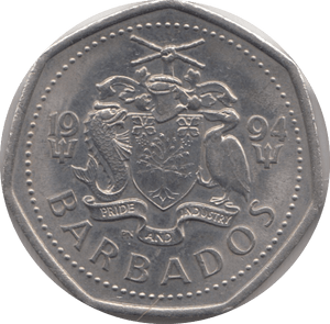 1994 ONE DOLLAR BARBADOS - WORLD COINS - Cambridgeshire Coins