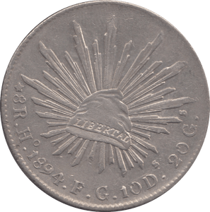 1994 SILVER MEXICO 1 PESO - SILVER WORLD COINS - Cambridgeshire Coins
