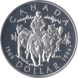 1994 SILVER ONE DOLLAR ROYAL CANADIAN MINT HUSKIES - SILVER WORLD COINS - Cambridgeshire Coins