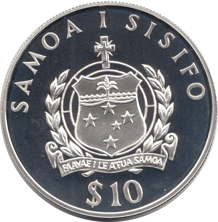 1994 SILVER PROOF 10 DOLLARS WESTERN SAMOA 925 SILVER - SILVER PROOF COMMEMORATIVE - Cambridgeshire Coins