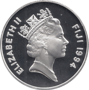 1994 SILVER PROOF 5 DOLLARS FIJI 925 SILVER (COA) REF 24 - SILVER PROOF COMMEMORATIVE - Cambridgeshire Coins