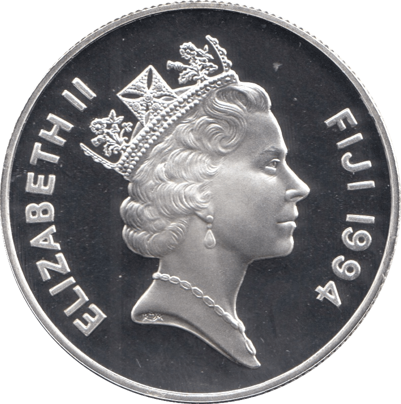 1994 SILVER PROOF 5 DOLLARS FIJI 925 SILVER (COA) REF 24 - SILVER PROOF COMMEMORATIVE - Cambridgeshire Coins