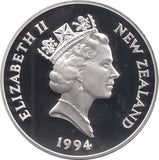 1994 SILVER PROOF 5 DOLLARS NEW ZEALAND 925 SILVER (COA) REF 23 - SILVER PROOF COMMEMORATIVE - Cambridgeshire Coins