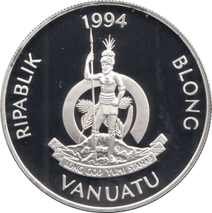 1994 SILVER PROOF 50 VATU VANUATU 925 SILVER (COA) REF 22 - SILVER PROOF COMMEMORATIVE - Cambridgeshire Coins
