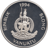 1994 SILVER PROOF QUEEN MOTHER 50 VATU VANUATU .925 SILVER - SILVER WORLD COINS - Cambridgeshire Coins
