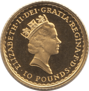 1995 £10 GOLD PROOF BRITANNIA 1/10TH OUNCE - GOLD BRITANNIAS - Cambridgeshire Coins