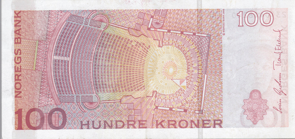 1995-1999 100 KRONER BANKNOTE NORWAY REF 938 - World Banknotes - Cambridgeshire Coins