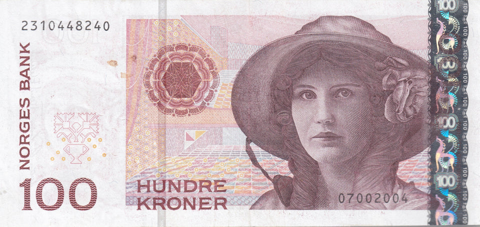 1995-1999 100 KRONER BANKNOTE NORWAY REF 938 - World Banknotes - Cambridgeshire Coins