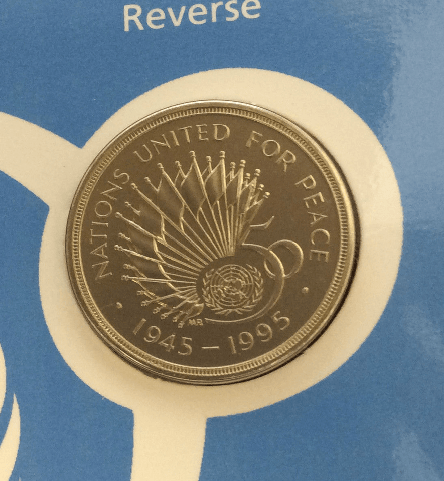 1995 £2 UNCIRCULATED PRESENTATION PACK 50TH ANNIVERSARY OF THE UNITED NATIONS - £2 BU PACK - Cambridgeshire Coins