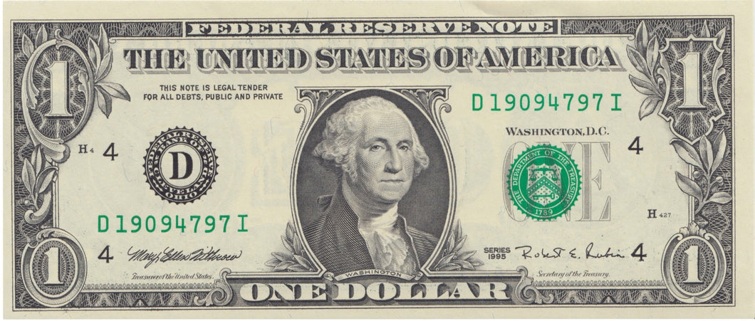 1995 DOLLAR BANKNOTE USA REF 997 - World Banknotes - Cambridgeshire Coins
