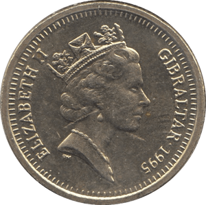 1995 GIBRALTAR ONE POUND - WORLD COINS - Cambridgeshire Coins