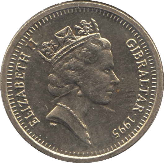 1995 GIBRALTAR ONE POUND - WORLD COINS - Cambridgeshire Coins