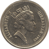1995 GIBRALTAR ONE POUND - WORLD COINS - Cambridgeshire Coins