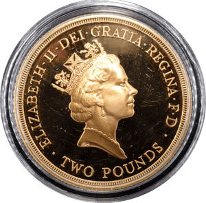 1995 Gold Proof £2 United Nations Peace Coin BOX COA Double Sovereign - Gold Proof £2 - Cambridgeshire Coins