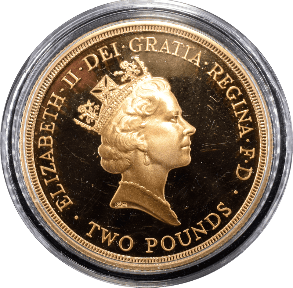 1995 Gold Proof £2 United Nations Peace Coin BOX COA Double Sovereign - Gold Proof £2 - Cambridgeshire Coins