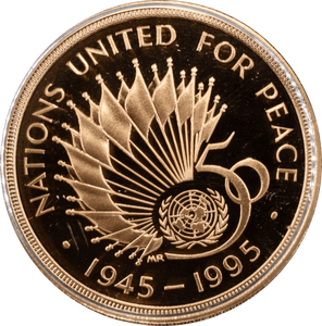 1995 Gold Proof £2 United Nations Peace Coin BOX COA Double Sovereign - Gold Proof £2 - Cambridgeshire Coins