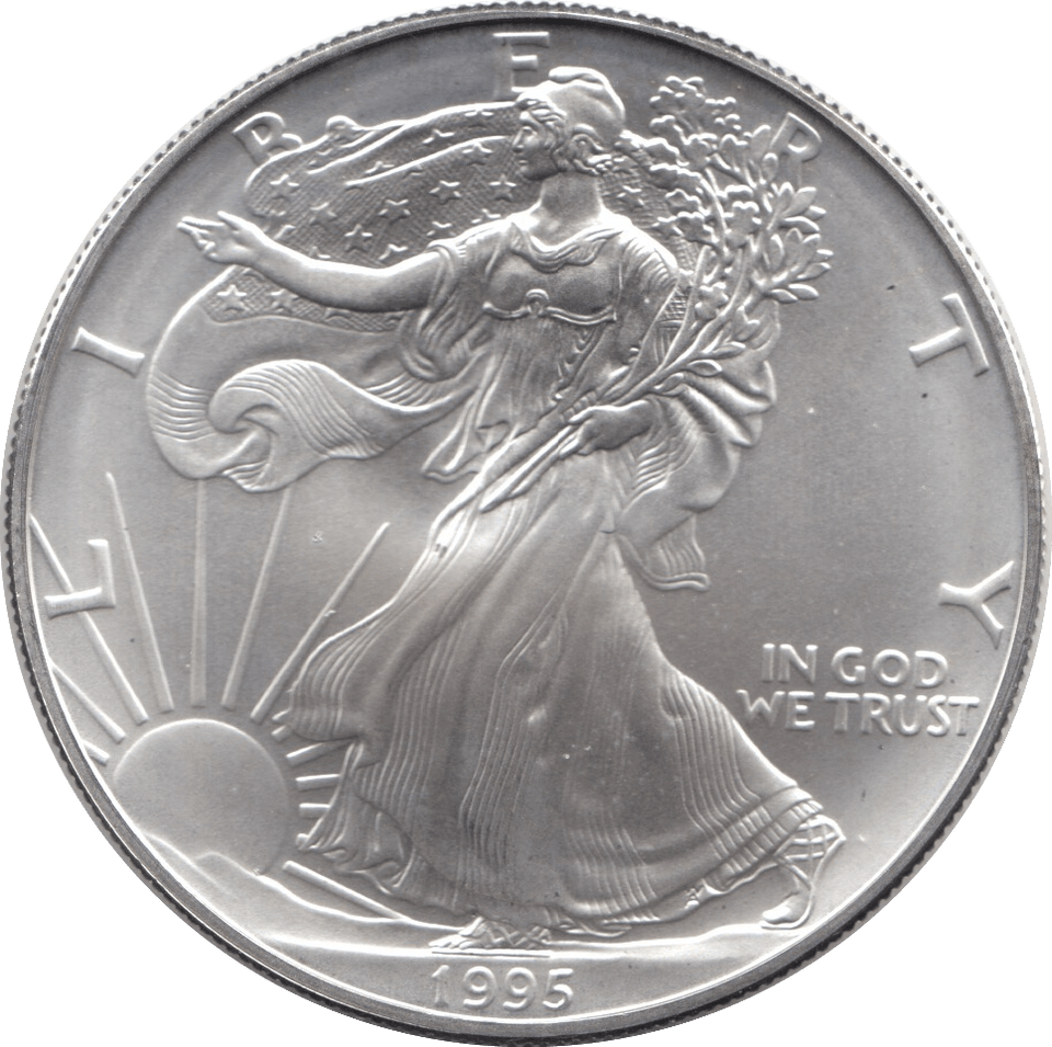 1995 SILVER LIBERTY DOLLAR USA - SILVER WORLD COINS - Cambridgeshire Coins