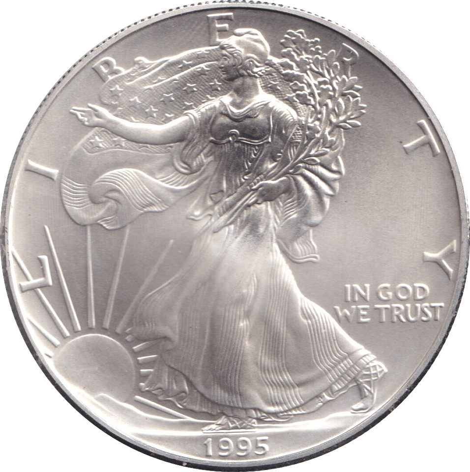 1995 SILVER LIBERTY DOLLAR USA - SILVER WORLD COINS - Cambridgeshire Coins