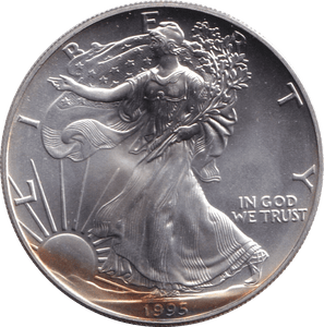 1995 SILVER LIBERTY DOLLAR USA - SILVER WORLD COINS - Cambridgeshire Coins