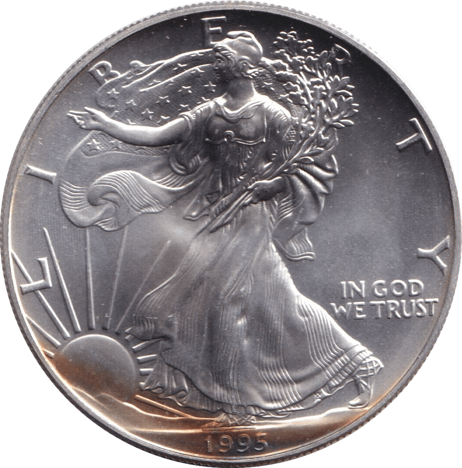 1995 SILVER LIBERTY DOLLAR USA - SILVER WORLD COINS - Cambridgeshire Coins