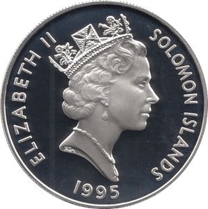 1995 SILVER PROOF 10 DOLLARS SOLOMON ISLANDS 925 SILVER (COA)REF C12 - SILVER PROOF COMMEMORATIVE - Cambridgeshire Coins