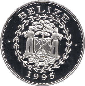 1995 SILVER PROOF 5 DOLLARS BELIZE 925 SILVER (COA) REF 16 - SILVER PROOF COMMEMORATIVE - Cambridgeshire Coins