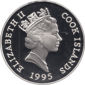 1995 SILVER PROOF 5 DOLLARS COOK ISLANDS 925 SILVER (COA) REF 17 - SILVER PROOF COMMEMORATIVE - Cambridgeshire Coins