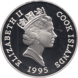1995 SILVER PROOF 5 DOLLARS COOK ISLANDS 925 SILVER (COA) REF 17 - SILVER PROOF COMMEMORATIVE - Cambridgeshire Coins