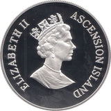 1995 SILVER PROOF 50 PENCE ASCENSION ISLANDS 925 SILVER (COA) REF 20 - SILVER PROOF COMMEMORATIVE - Cambridgeshire Coins